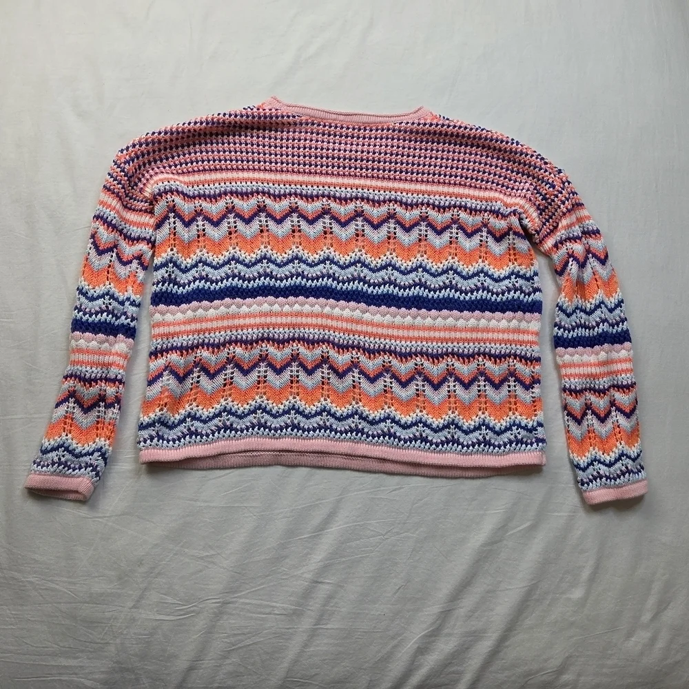 Lilly Pulitzer Samora Multicolor Chevron Knit Sweater Size‎ M